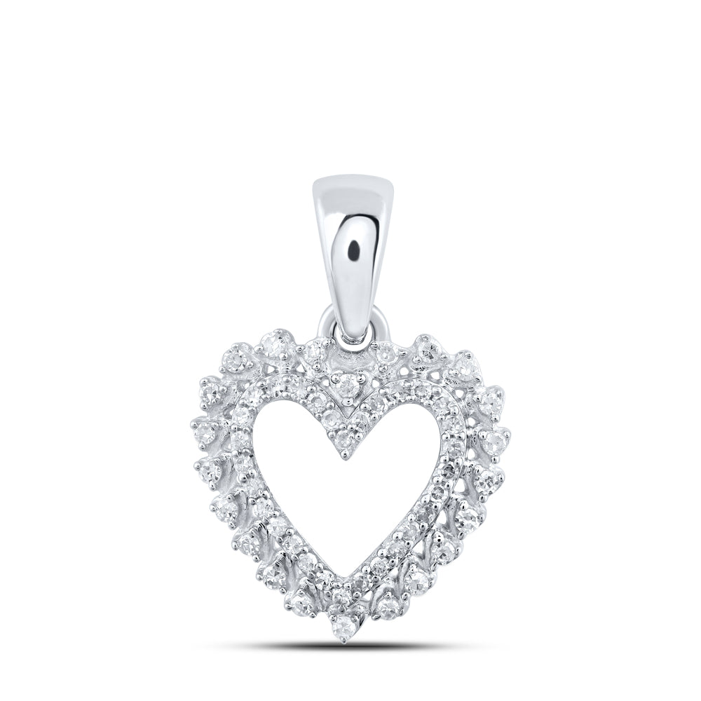 1/8CTW-DIA NK HEART PENDANT