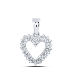 1/8CTW-DIA NK HEART PENDANT
