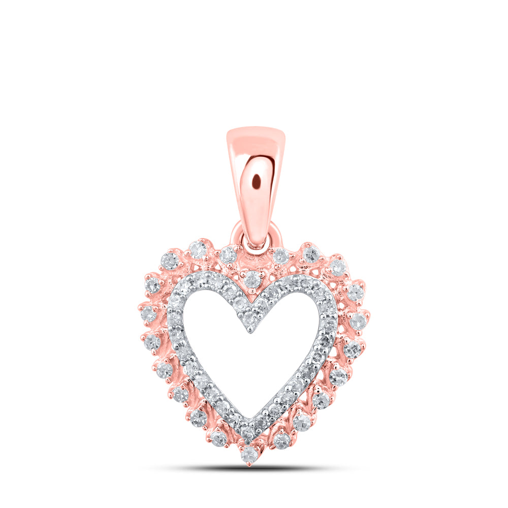 1/8CTW-DIA NK HEART PENDANT