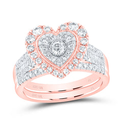 7/8CTW-DIA NK HEART BRIDAL SET