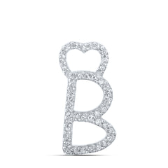 1/8CTW-DIA P1P2 GIFT HEART INITIAL "B" PENDANT