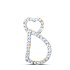 1/8CTW-DIA P1P2 GIFT HEART INITIAL "D" PENDANT