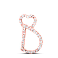 1/8CTW-DIA P1P2 GIFT HEART INITIAL "D" PENDANT