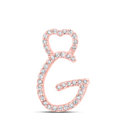 1/8CTW-DIA P1P2 GIFT HEART INITIAL "G" PENDANT