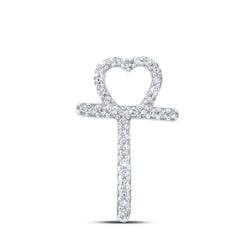 1/10CTW-DIA P1P2 GIFT HEART INITIAL "T" PENDANT