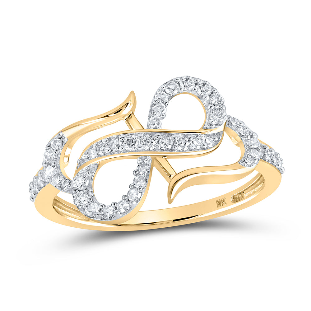 1/3CTW-DIA NK HEART RING