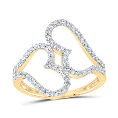 5/8 CTW-DIA NK HEART RING