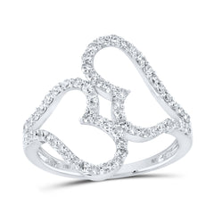 5/8 CTW-DIA NK HEART RING