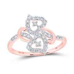 1/3CTW-DIA NK HEART RING