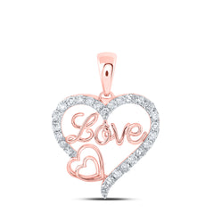3/8CTW-DIA NK HEART LOVE PENDANT