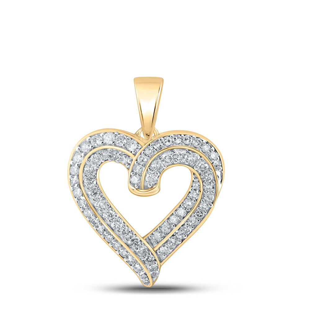 5/8CTW-DIA NK HEART PENDANT