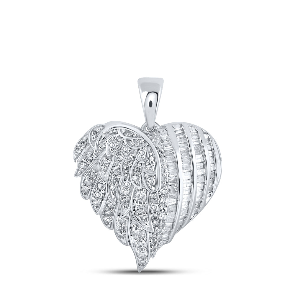 7/8CTW-DIA NK HEART PENDANT