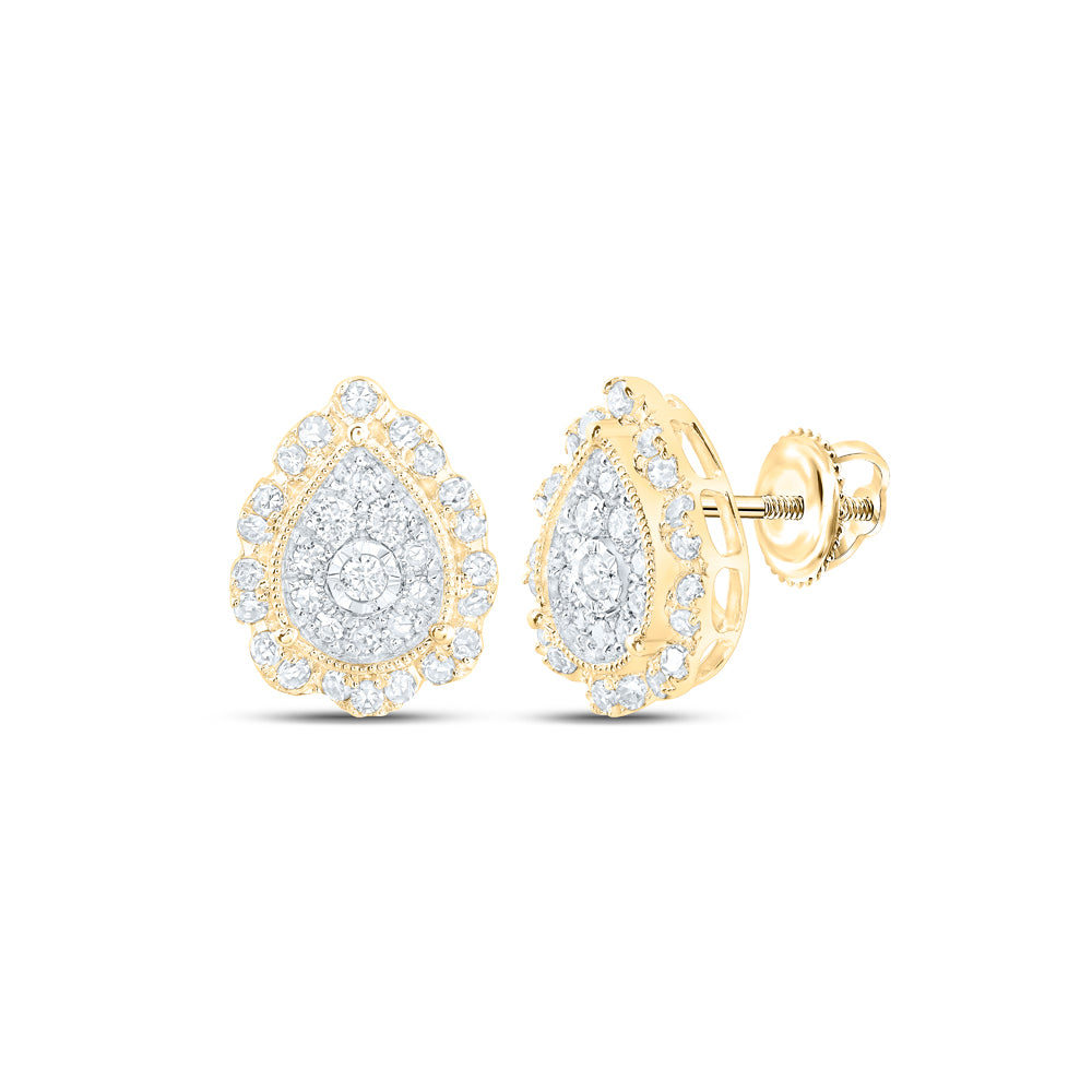 3/8CTW-DIA NK PEAR EARRING