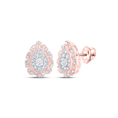 3/8CTW-DIA NK PEAR EARRING