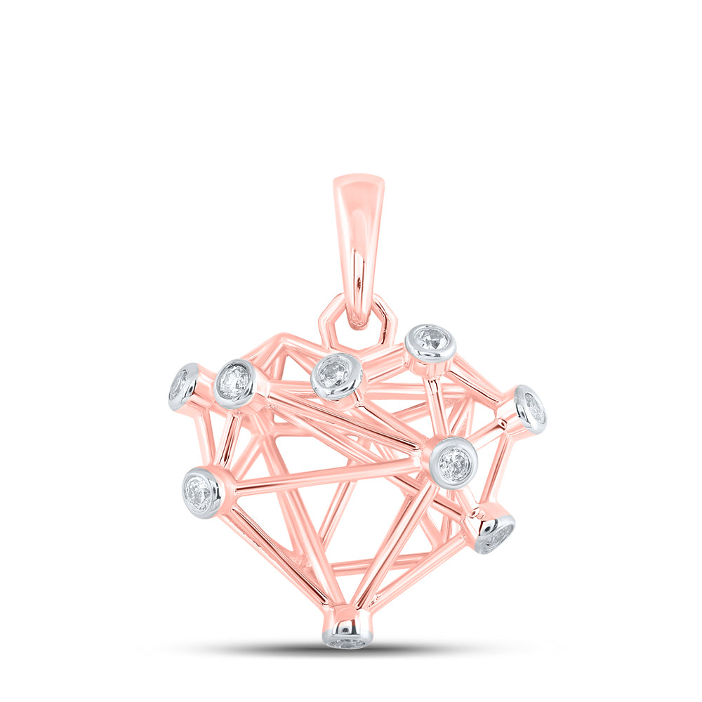 1/10CTW-DIA NK GIFT HEART PENDANT