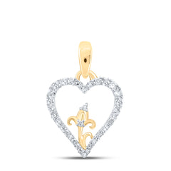 1/8CTW-DIA NK GIFT NIOLE HEART PENDANT