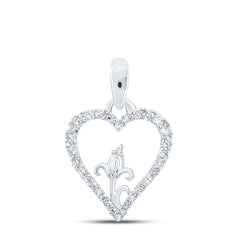 1/8CTW-DIA NK GIFT NIOLE HEART PENDANT