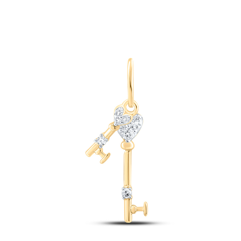 1/20CTW-DIA NK GIFT KEY PENDANT