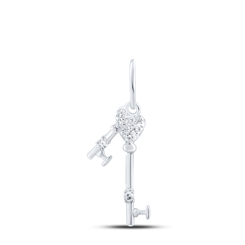 1/20CTW-DIA NK GIFT KEY PENDANT