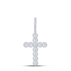 3/4CT-DIA NK CROSS PENDANT