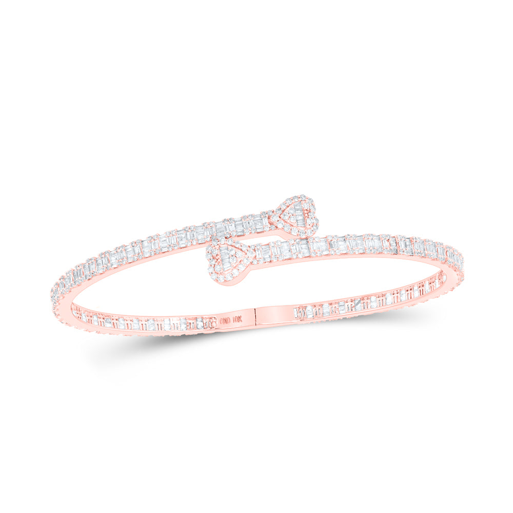 2 5/8CTW-DIA CN (15.90MM) HEART CUFF BANGLE