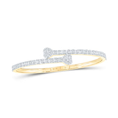 1 1/2CTW-DIA CN (15.90MM) HEART CUFF BANGLE
