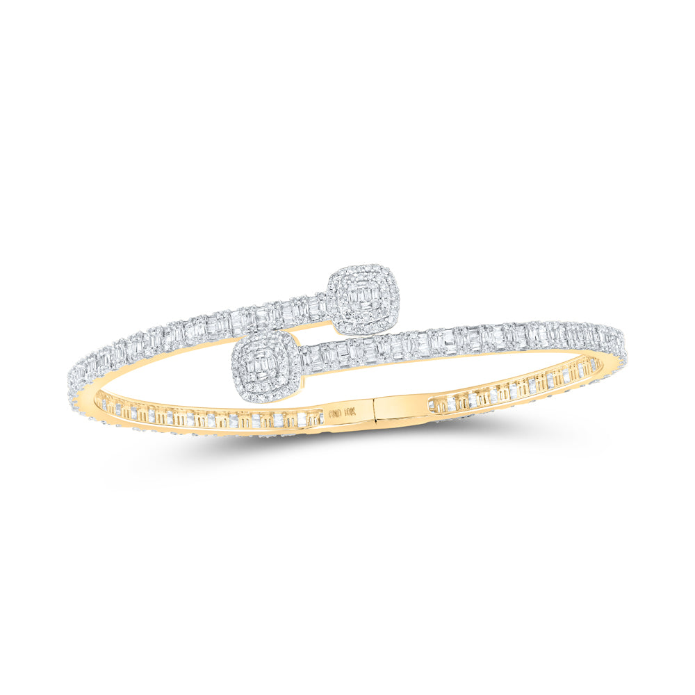 2 5/8CTW-DIA CN (16.80MM) CUSHION CUFF BANGLE