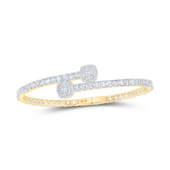 2 5/8CTW-DIA CN (16.80MM) CUSHION CUFF BANGLE