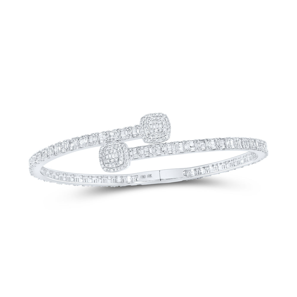 2 5/8CTW-DIA CN (16.80MM) CUSHION CUFF BANGLE