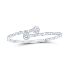 2 5/8CTW-DIA CN (16.80MM) CUSHION CUFF BANGLE