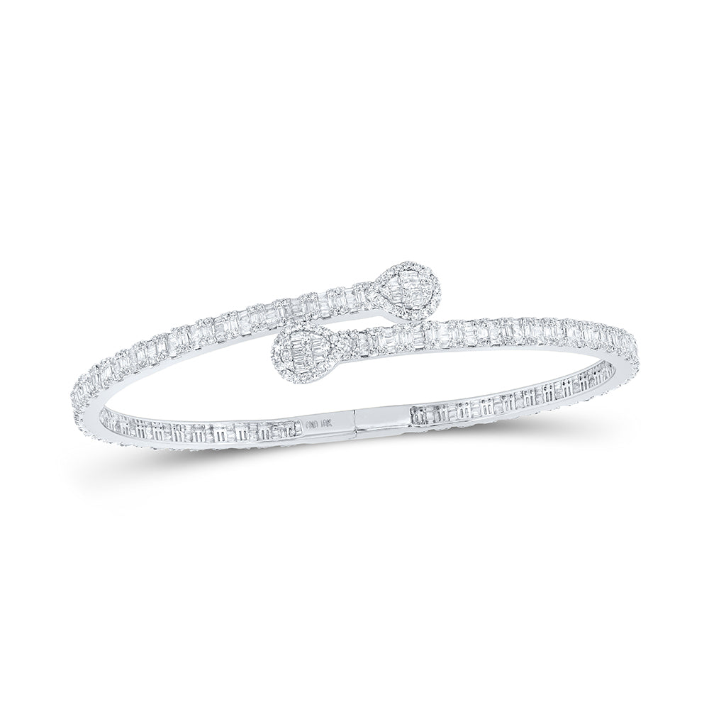 2 5/8CTW-DIA CN (16.00MM) PEAR CUFF BANGLE
