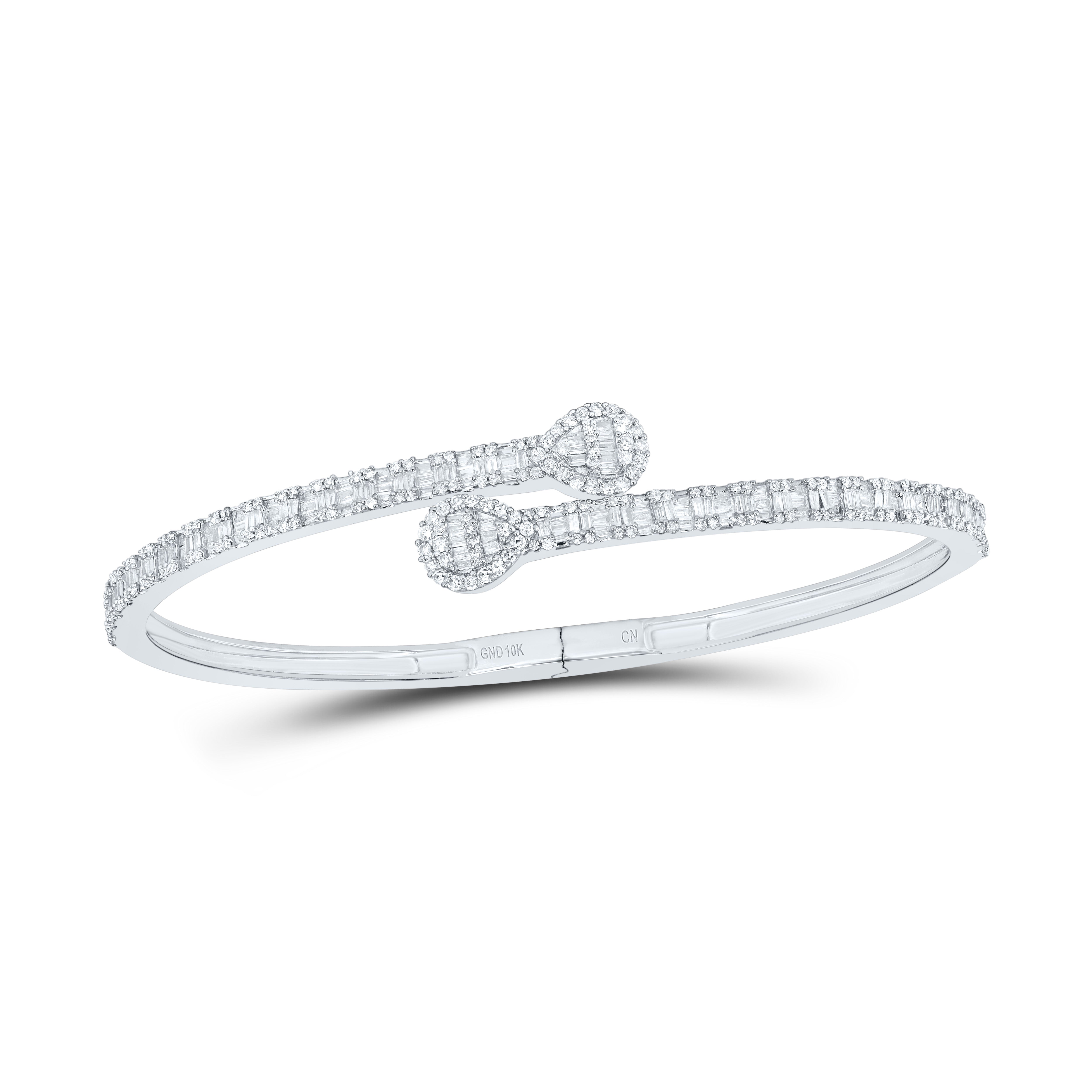 1 5/8CTW-DIA CN (16.00MM) PEAR CUFF BANGLE