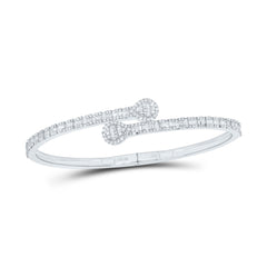 1 5/8CTW-DIA CN (16.00MM) PEAR CUFF BANGLE