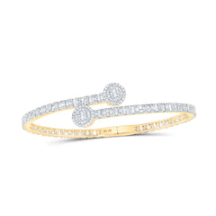 2 3/4CTW-DIA CN (17.20MM) ROUND CUFF BANGLE