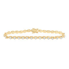 14K Yellow Gold 2 5/8 CTW-Natural Diamond Tennis Bracelet (7 Inch ) 10.36 Gram