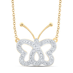 1/4CTW-DIA NK BUTTERFLY NECKLACE