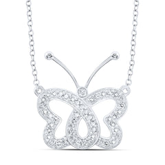 1/4CTW-DIA NK BUTTERFLY NECKLACE