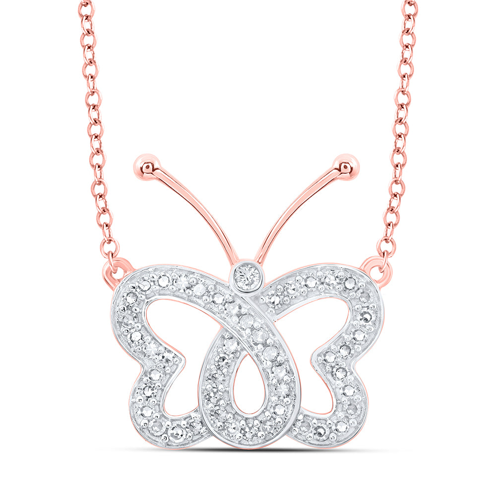 1/4CTW-DIA NK BUTTERFLY NECKLACE