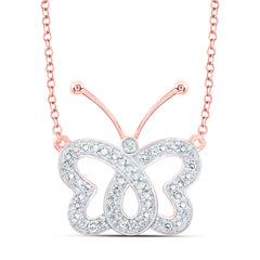 1/4CTW-DIA NK BUTTERFLY NECKLACE