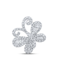 3/8CTW-DIA NK BUTTERFLY PENDANT