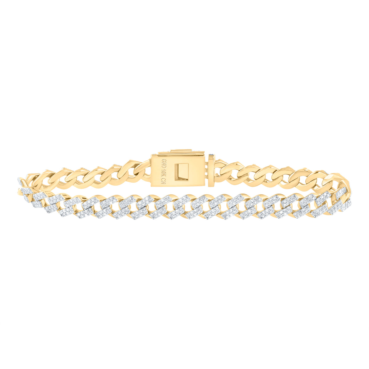 10K Yellow Gold 2 CTW-Natural Diamond Ladies Bracelet (7 Inch ) 11.95 Gram