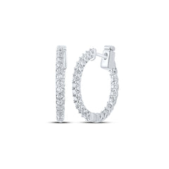 3/4CTW-DIA ANA M HOOPS EARRING