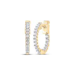 1/2CTW-DIA ANA M HOOPS EARRING