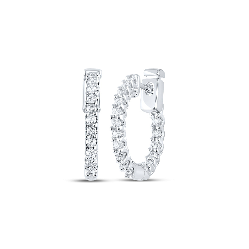 1/2CTW-DIA ANA M HOOPS EARRING