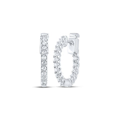 1/2CTW-DIA ANA M HOOPS EARRING