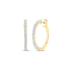 7/8CTW-DIA ANA M HOOPS EARRING