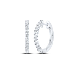 1/2CTW-DIA ANA M HOOPS EARRING