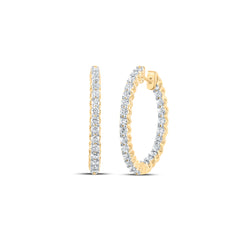 1 3/4CTW-DIA ANA M HOOPS EARRING