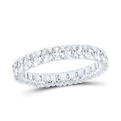 14K White Gold 2 CTW-Natural Diamond Anam Eternity Band 2.38 Gram