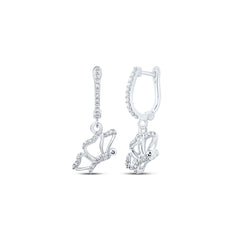 1/4CTW-DIA CN BUTTERFLY EARRING